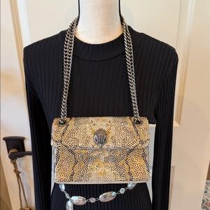 Kurt Geiger Metal Comb Kensington Crossbody Chain Bag